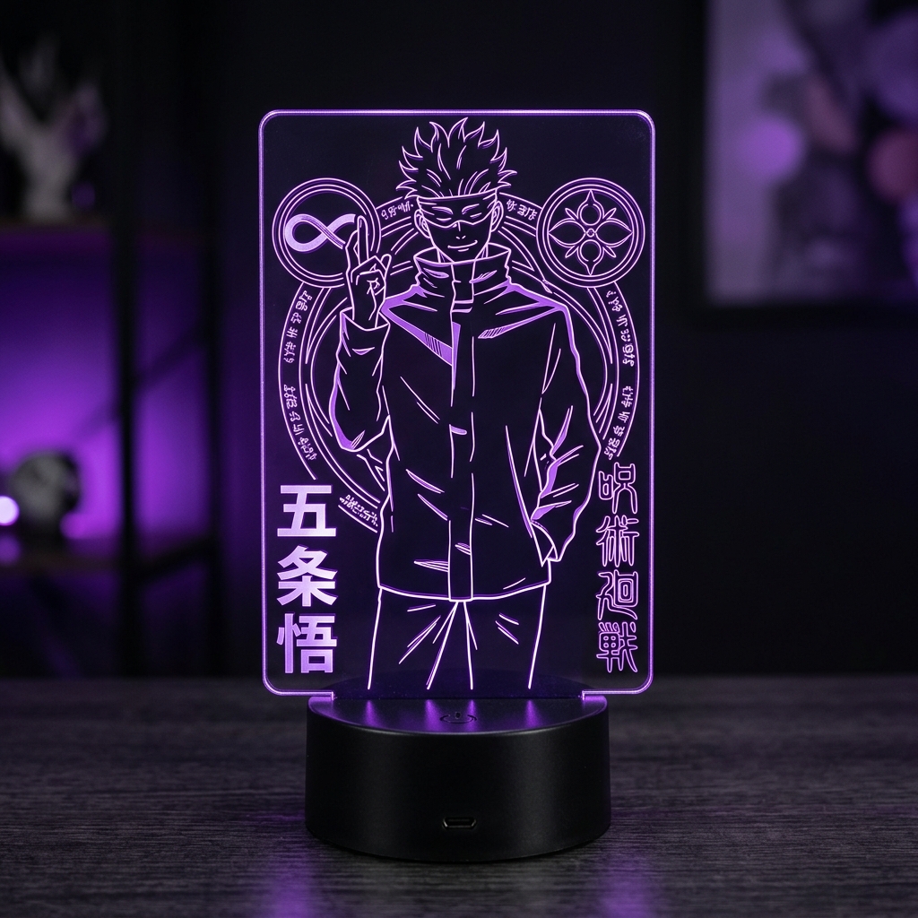Satoru Gojo Unlimited Void 3D Optical Illusion LED Lamp